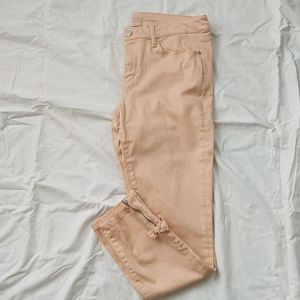 Peach color Women's ankle jeans